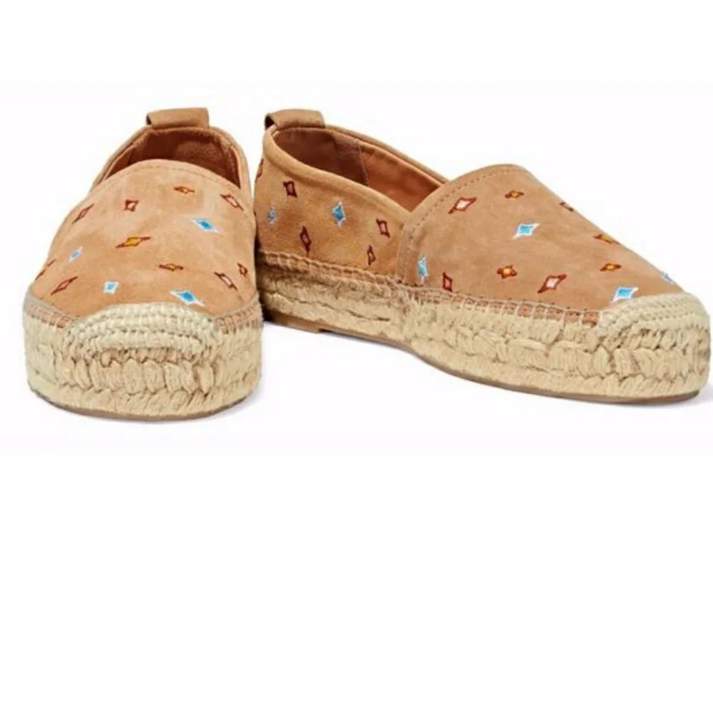 Rag & Bone Adria Embroidered Suede Espadrille